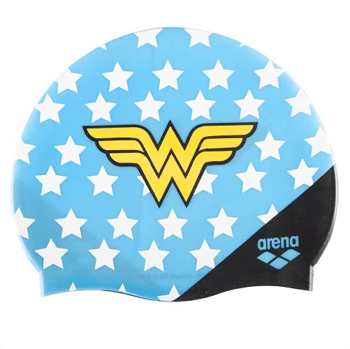 Arena DC Superheroes Wonder Woman Silicone Jr Youth Swim Cap 