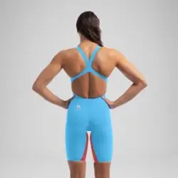 Speedo LZR Pure Valor 2.0 Open Back Kneeskin Picton Blue - Image 2