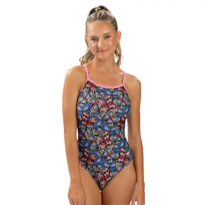 Dolfin Uglies Flutter V-Back One Piece Swimsuit